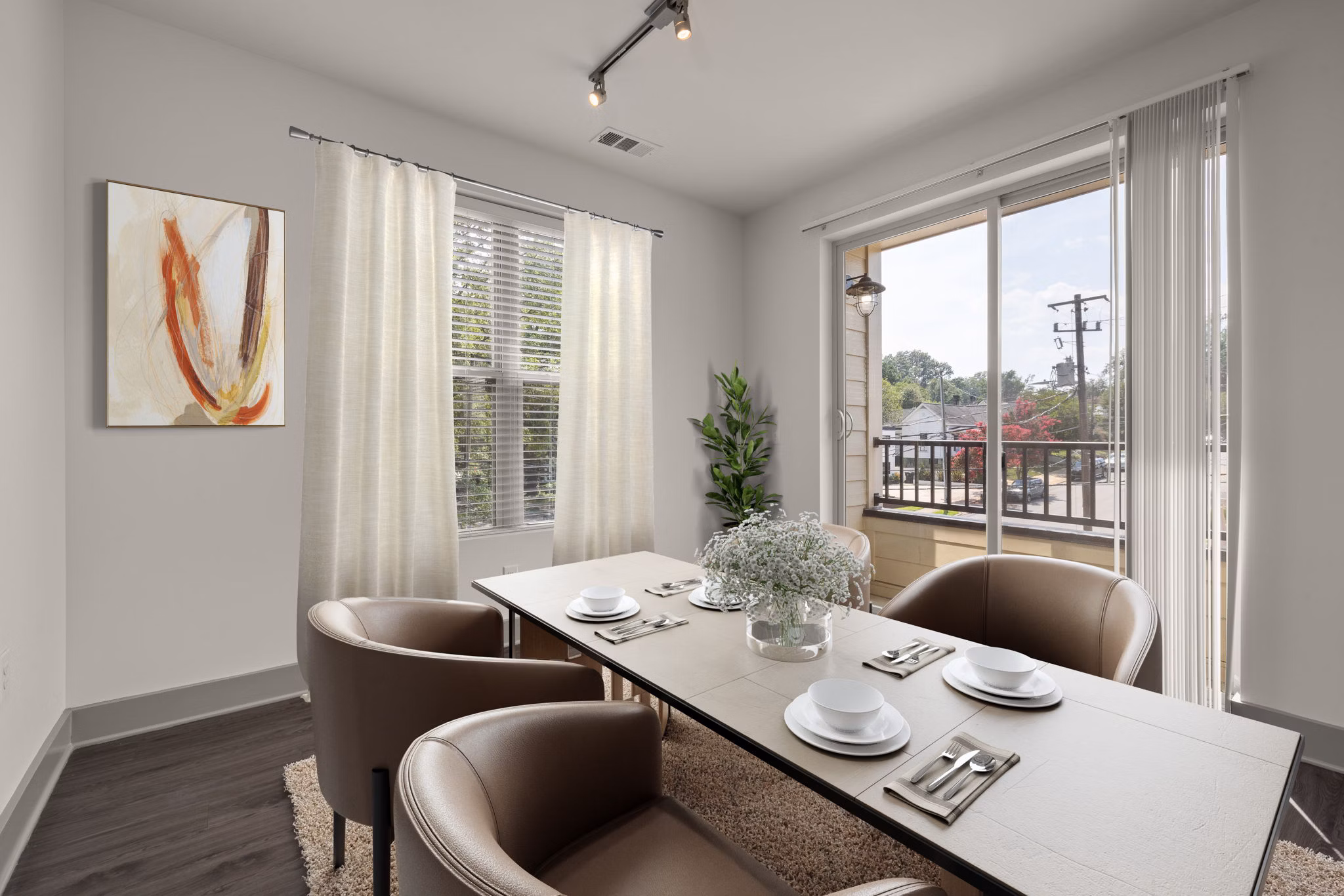dining room at The Gramercy Apartments