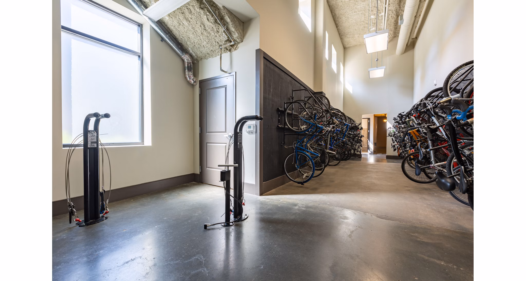 Secure bike storage facility at The Gramercy Apartments for active residents seeking convenient transportation solutions