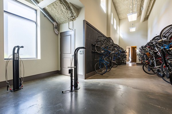 Secure bike storage facility at The Gramercy Apartments for active residents seeking convenient transportation solutions