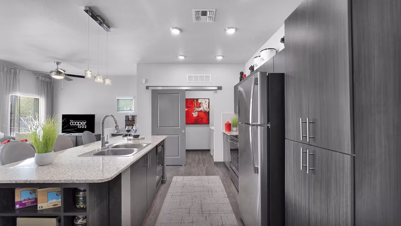 kitchen at The Cooper 202 Apartments
