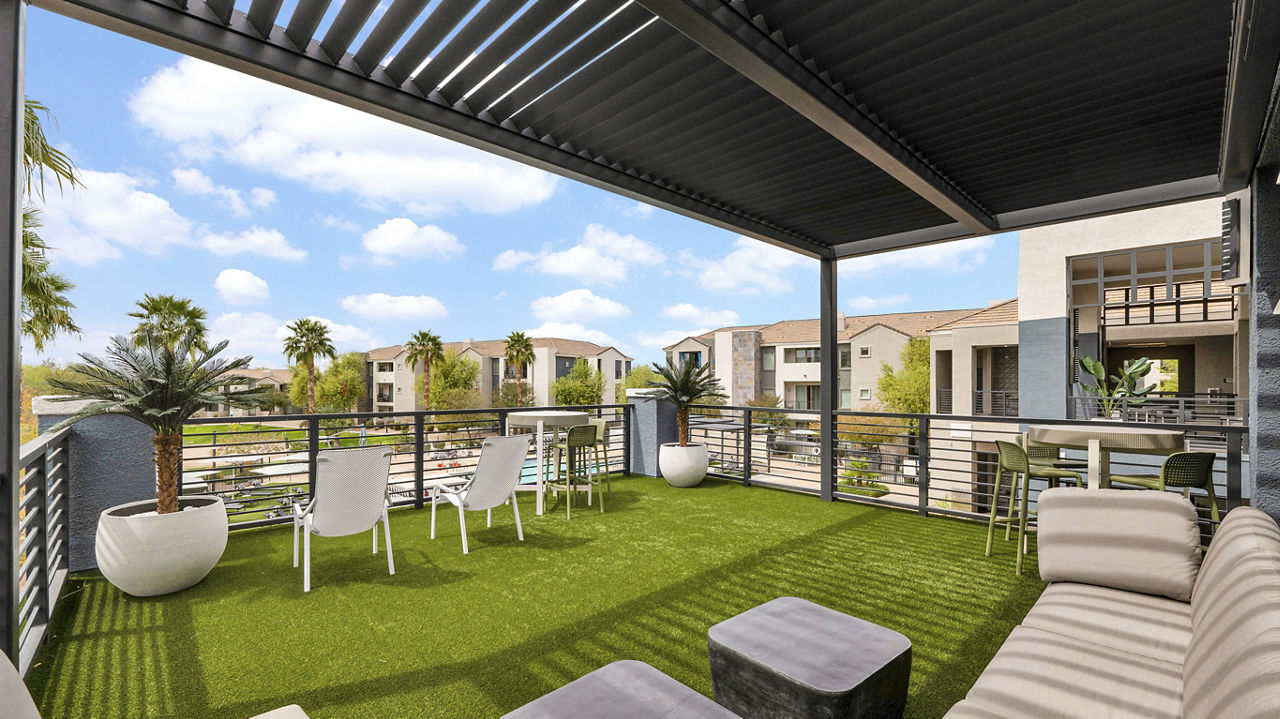 Roof deck at The Cooper 202 Apartments