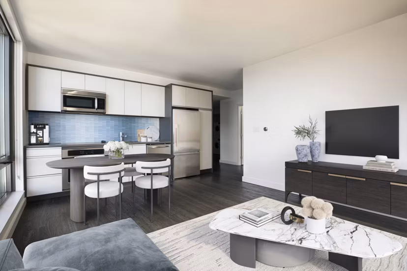 dining and living room at The Eddy Apartments