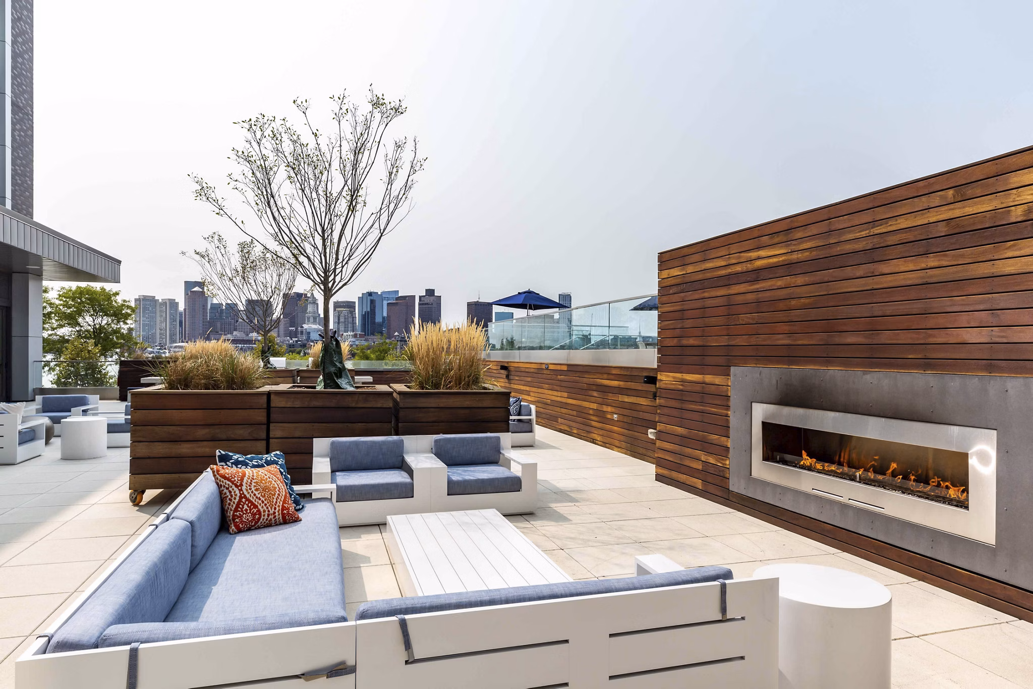 fire pit/patio at The Eddy Apartments