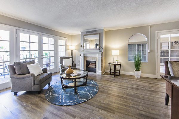 Clubhouse featuring elegant design and modern amenities at Avana Rancho Palos Verdes Apartments