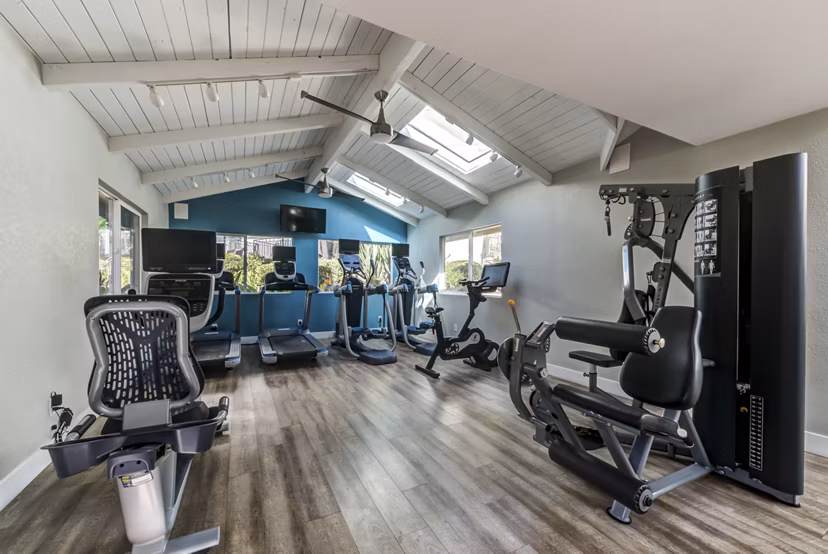 Modern fitness center featuring state-of-the-art equipment at Avana Rancho Palos Verdes Apartments