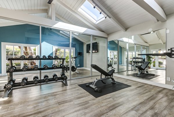 State-of-the-art fitness center featuring modern equipment at Avana Rancho Palos Verdes Apartments