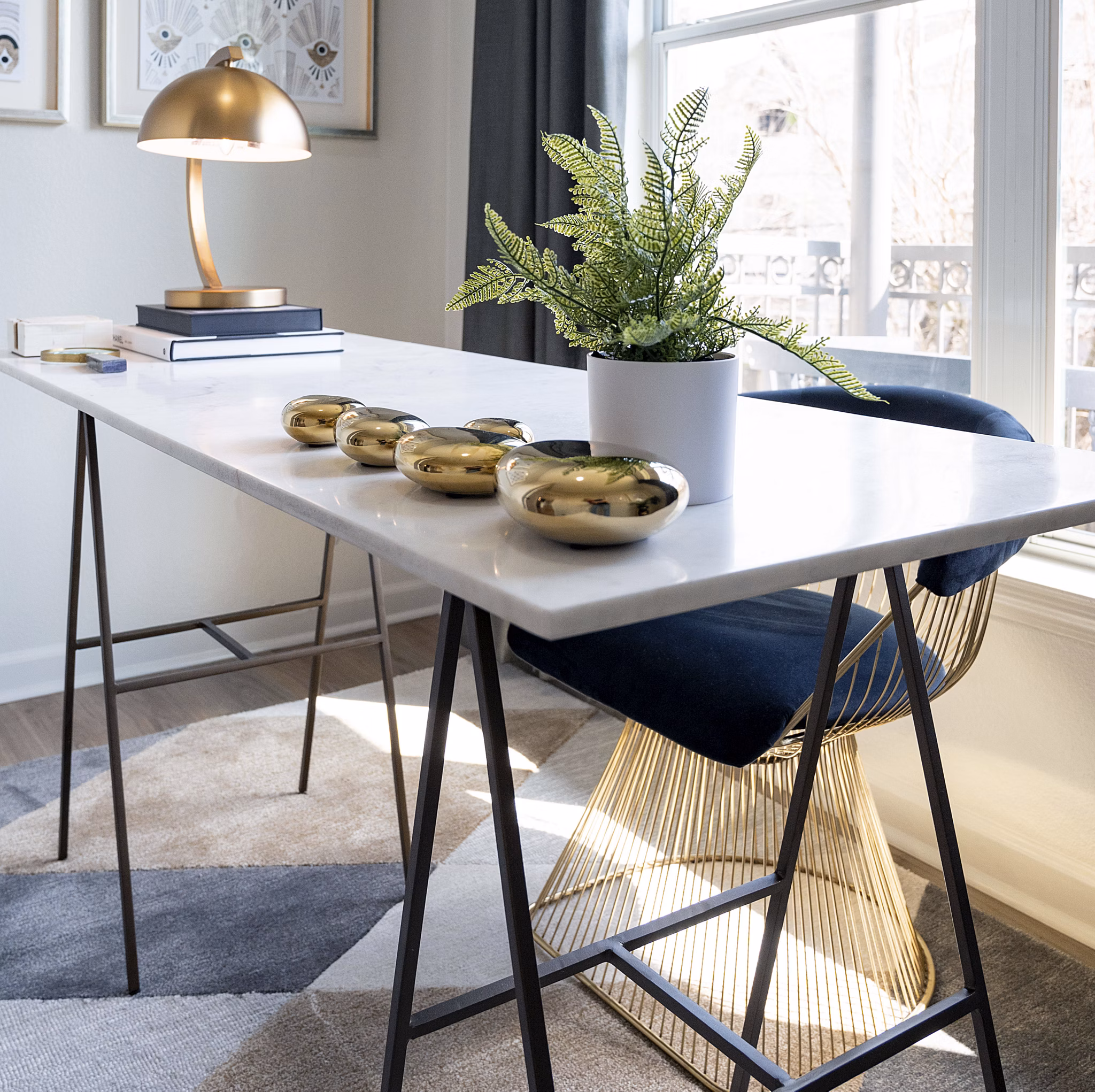 home office at La Maison River Oaks Apartments