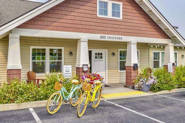 Stylish clubhouse with modern furnishings at Carrington Place Apartments