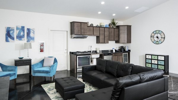 Luxurious clubhouse with modern amenities at Villas at Tullamore Apartments, ideal for social gatherings and entertainment
