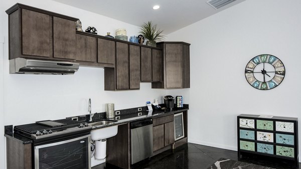 Stylish clubhouse featuring modern decor at Villas at Tullamore Apartments