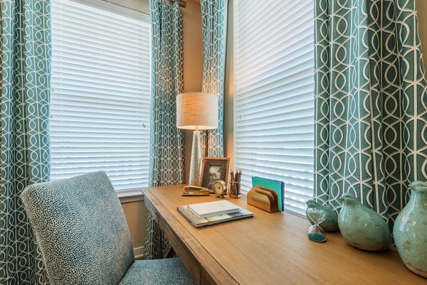 Bridgeside at Patriots Point: Spacious living room with modern decor and ample natural light in luxury apartments