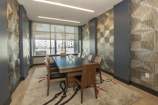 Modern meeting facility with advanced technology at The Ave at Norman Apartments, ideal for hosting professional events and conferences