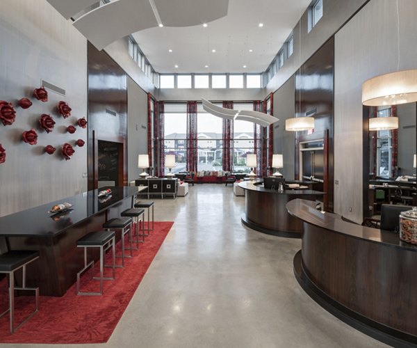 Stylish clubhouse with modern furnishings at The Ave at Norman Apartments