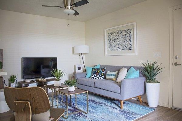 living room at Copperwood Apartments
