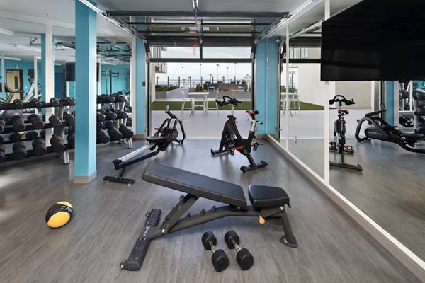 Fitness center at Pierside Apartments