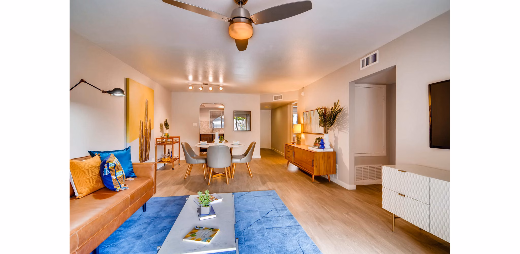 living room at Visconti at Camelback Apartments