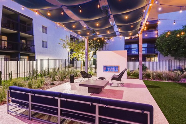 fire pit/patio at Harvest Apartments