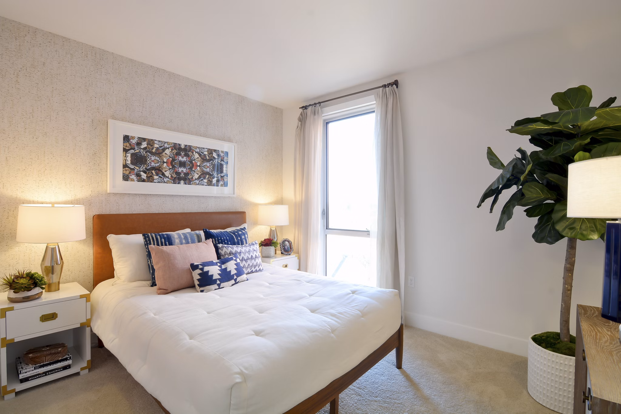 Parker Residences: Cozy bedroom with elegant decor and ample natural light