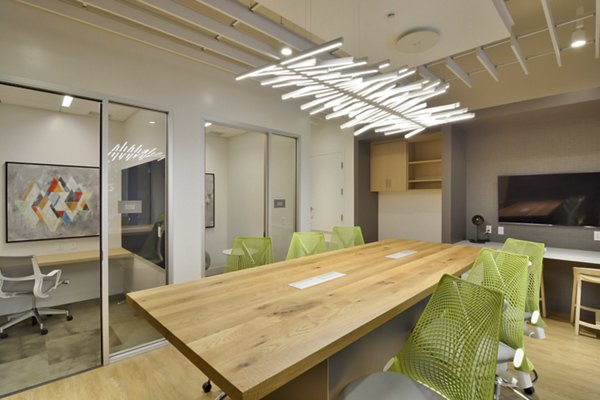 Parker: Modern clubhouse with contemporary design and ample seating options