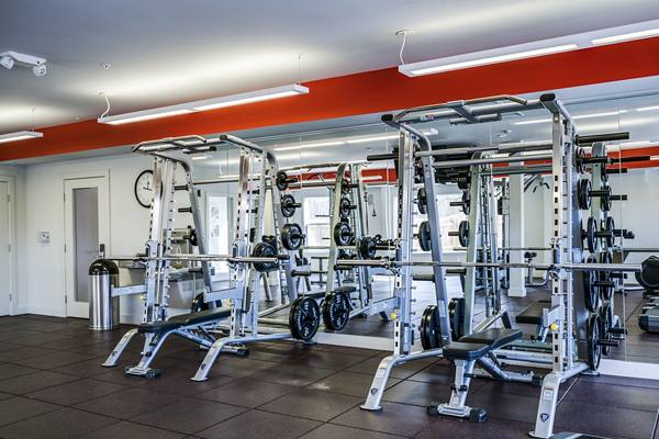 fitness center at The Rocks Apartments