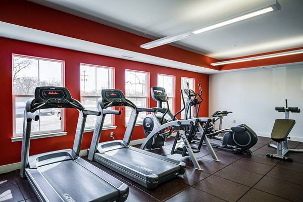 fitness center at The Rocks Apartments
