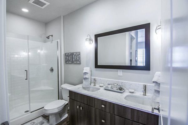 bathroom at 4th West Apartments