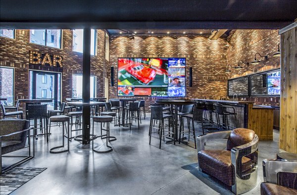 Clubhouse featuring modern decor and comfortable seating at 4th West Apartments
