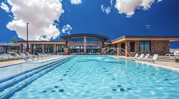 Infinity edge pool at 4th West Apartments offering luxury poolside experience