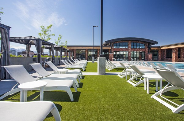 Rooftop pool with panoramic views at 4th West Apartments luxury residence