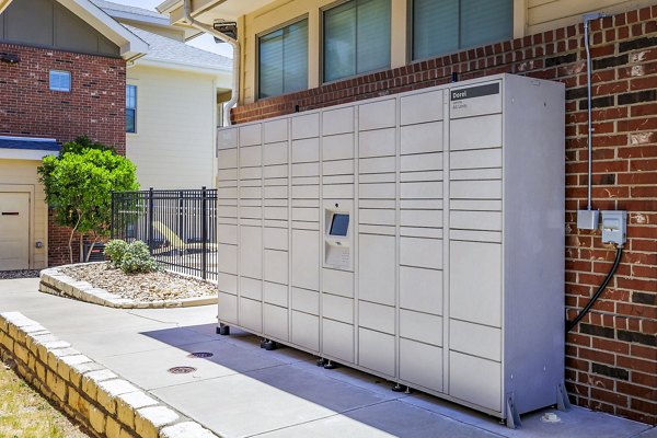 Secure parcel locker at The Dorel/Girard Court Apartments for convenient package delivery