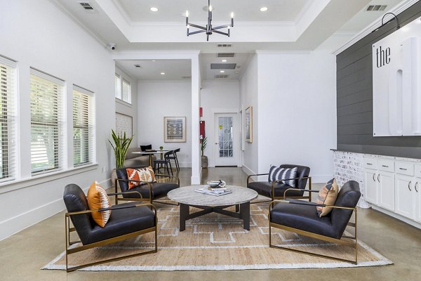 Elegant clubhouse lobby featuring chic decor at The Dorel/Girard Court Apartments