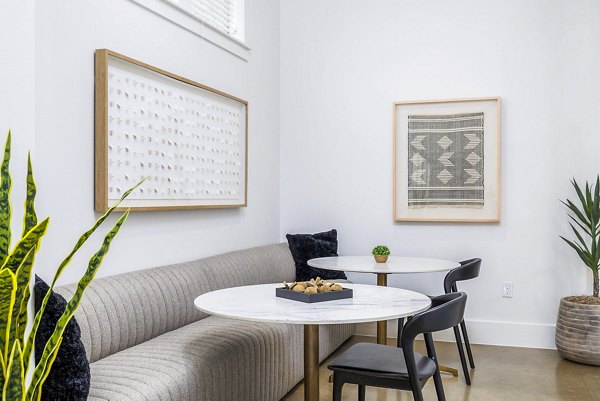 Elegant clubhouse with modern decor in The Dorel at Girard Court Apartments