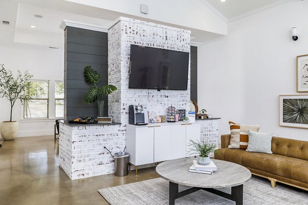 Welcoming clubhouse lobby featuring modern seating and decor at The Dorel, Girard Court Apartments