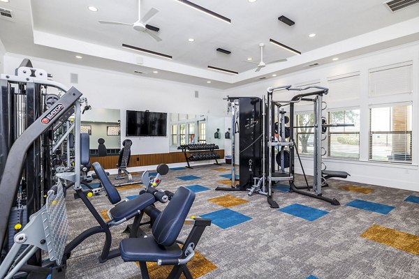 State-of-the-art fitness center with modern equipment at The Dorel/Girard Court Apartments