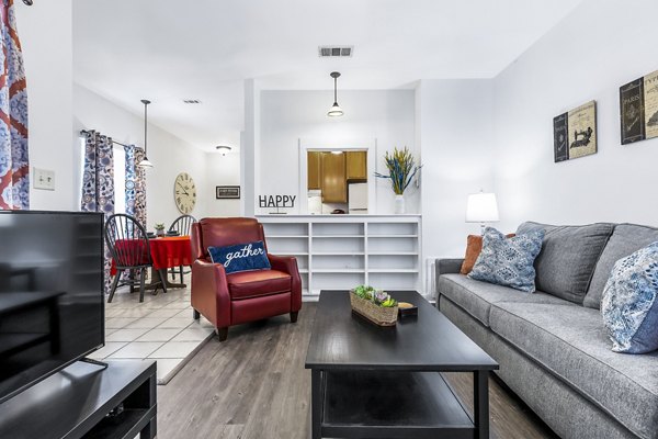 living room at The Court at Dorel Apartments