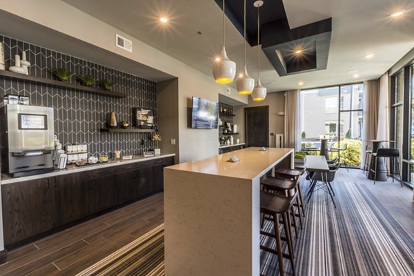 Clubhouse with modern design elements at Anderson Flats Apartments