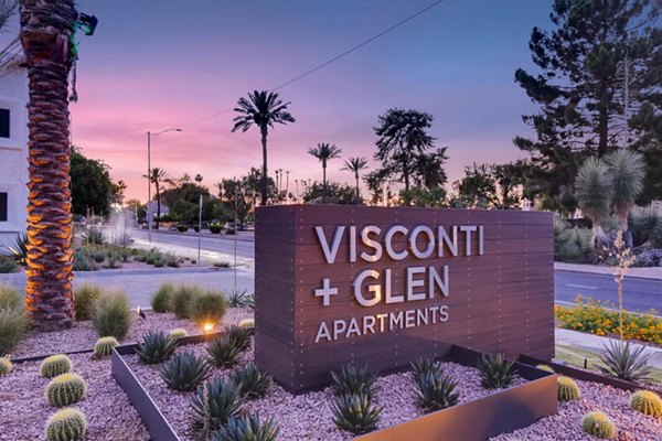 The Glen at Old Town Apartments: Elegant signage of our luxury community
