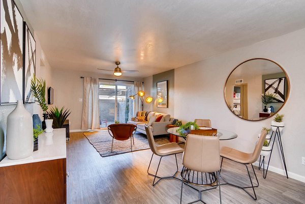 Dining room featuring elegant table setting at The Glen at Old Town Apartments