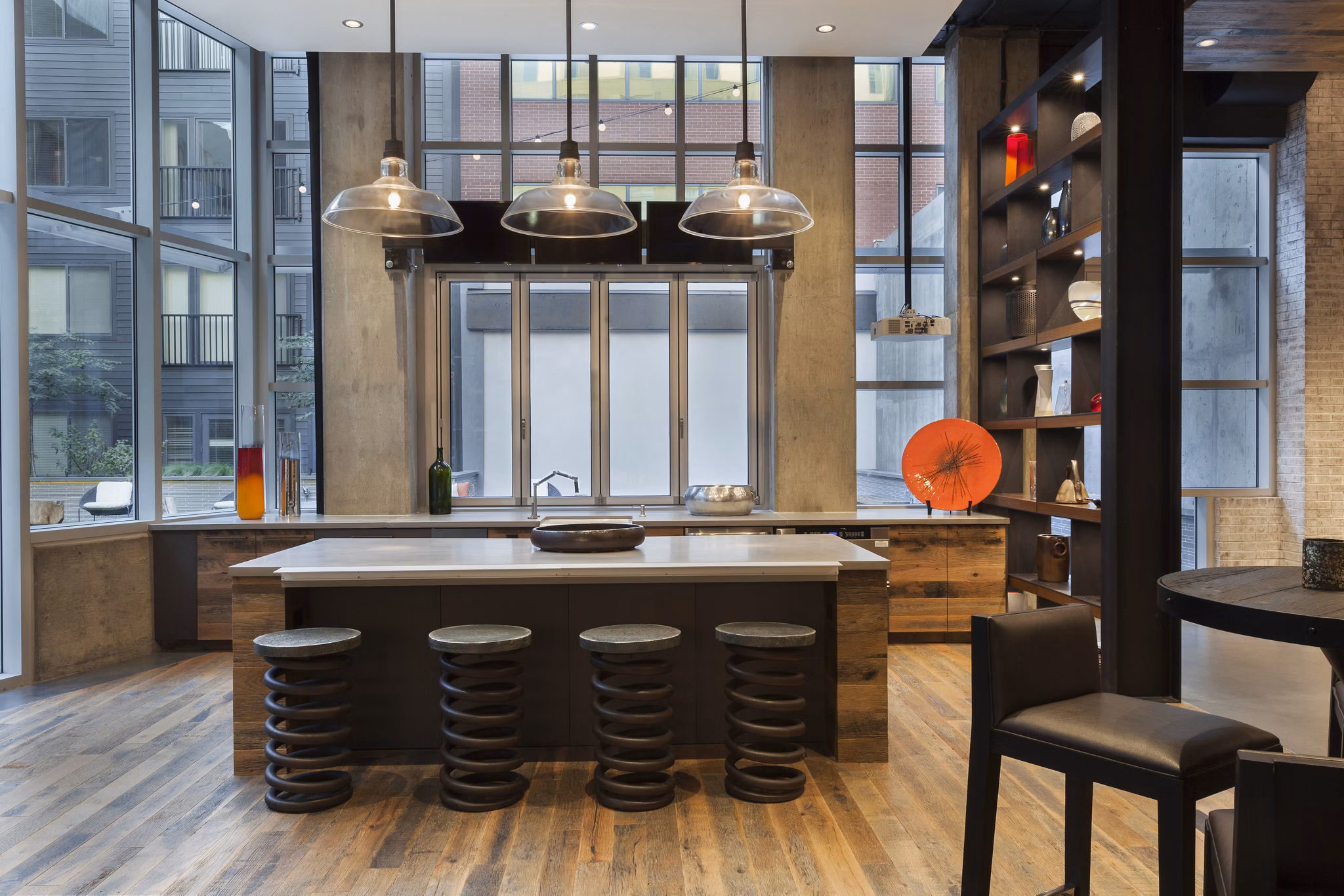 Clubhouse featuring modern design and vibrant communal spaces at Anthology Apartments