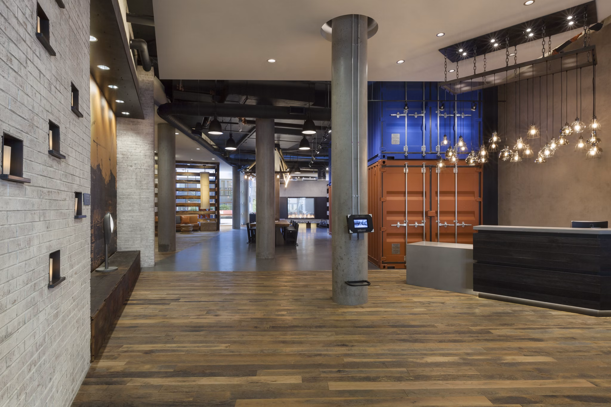 Modern clubhouse with stylish seating and open spaces at Anthology Apartments, a Greystar luxury apartment community