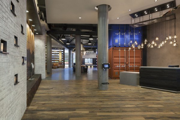Modern clubhouse with stylish seating and open spaces at Anthology Apartments, a Greystar luxury apartment community