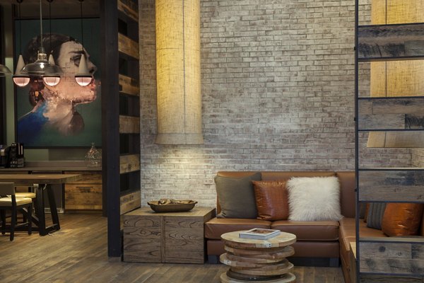 Modern clubhouse featuring contemporary design elements at Anthology Apartments, perfect for social gatherings and relaxation