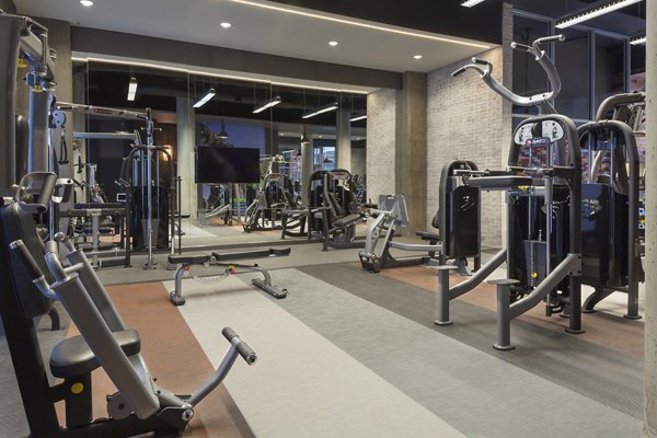 fitness center at Anthology Apartments