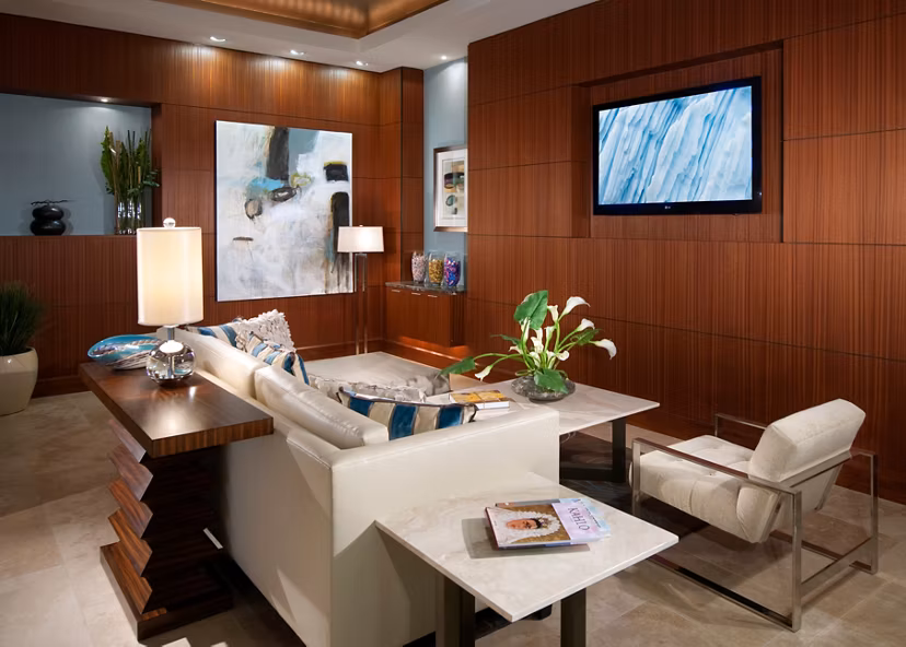 Modern clubhouse with contemporary design at Ashton San Francisco Apartments featuring luxurious amenities