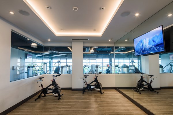 yoga/spin studio at InTown Apartments