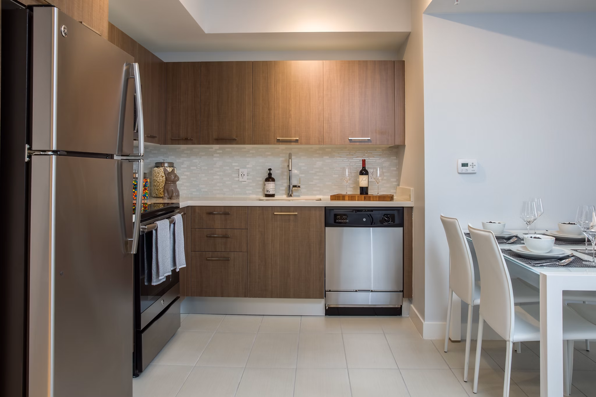 kitchen at InTown Apartments
