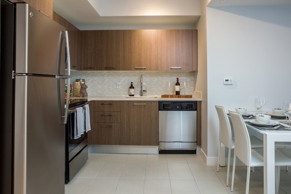 kitchen at InTown Apartments