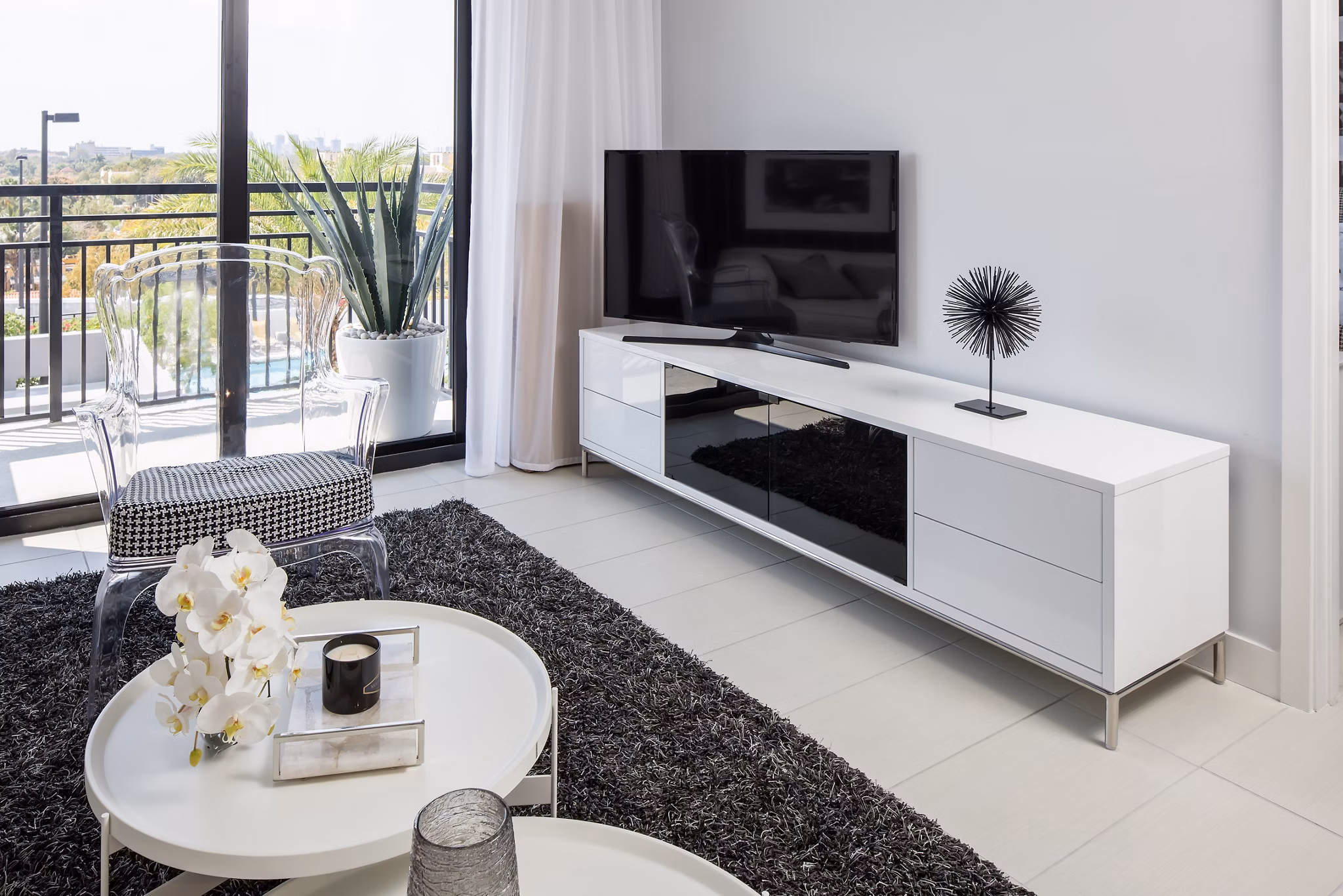 living room at InTown Apartments
