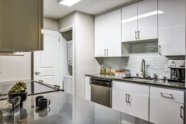 Spacious kitchen with modern appliances in Avana Almaden Apartments, ideal for those seeking luxury living