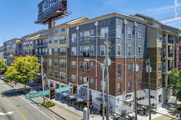 building/exterior at Pencil Factory Flats Apartments